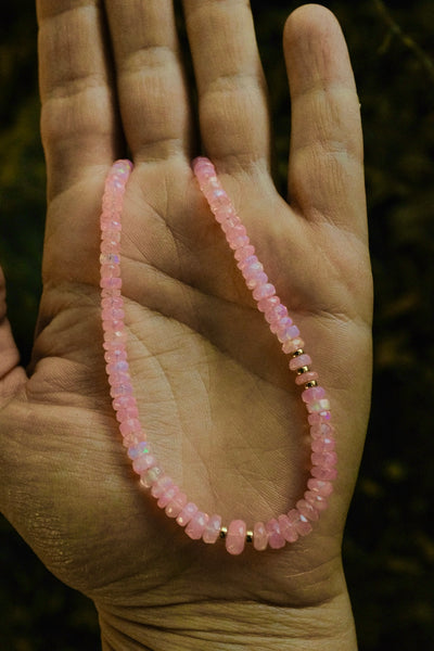 Opal Candy Necklace in Pink