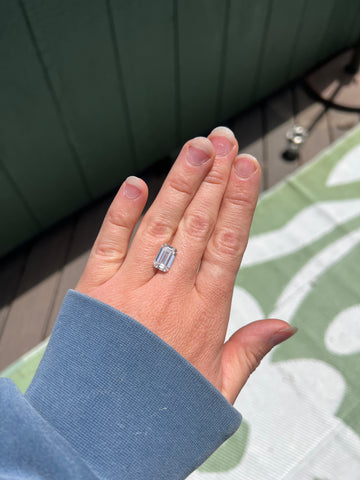 Custom Emerald cut Diamond Ring