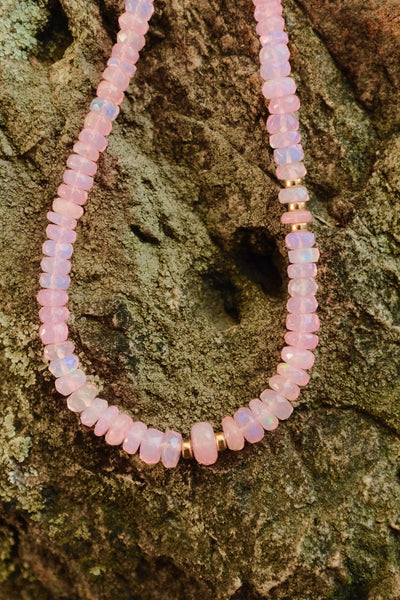 Opal Candy Necklace in Pink