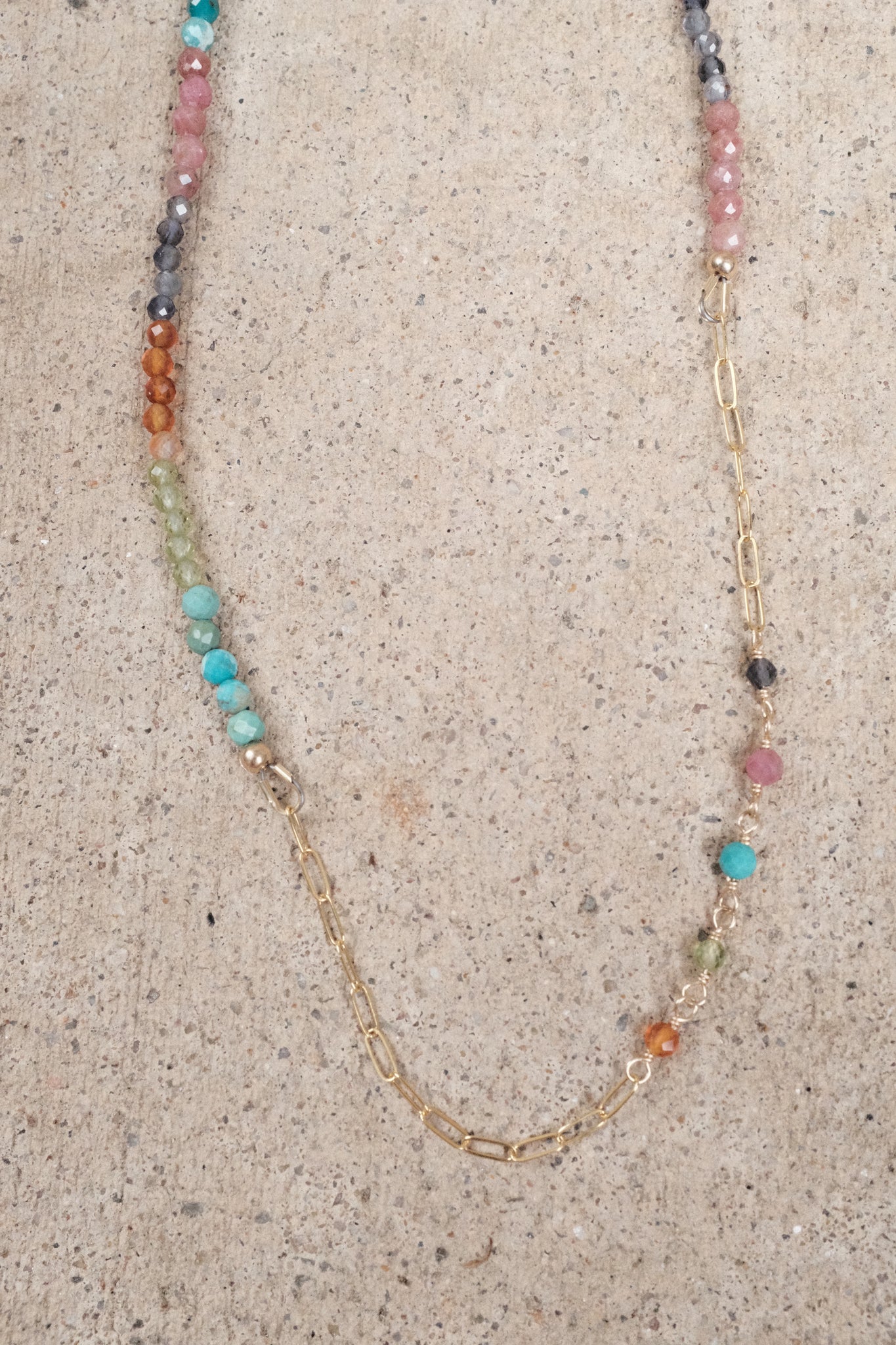 Live In Color - Gemstone Link Necklace