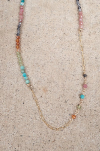 Live In Color - Gemstone Link Necklace