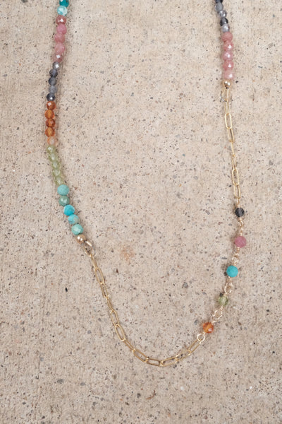Live In Color - Gemstone Link Necklace
