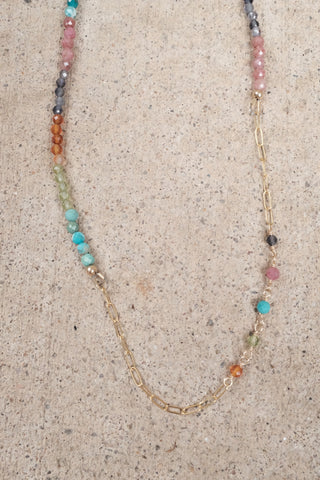 Live In Color - Gemstone Link Necklace