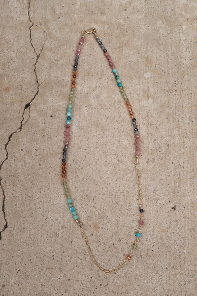 Live In Color - Gemstone Link Necklace