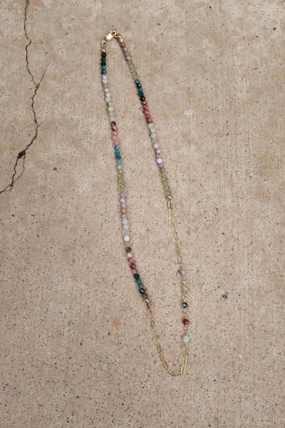 Live In Color - Gemstone Link Necklace