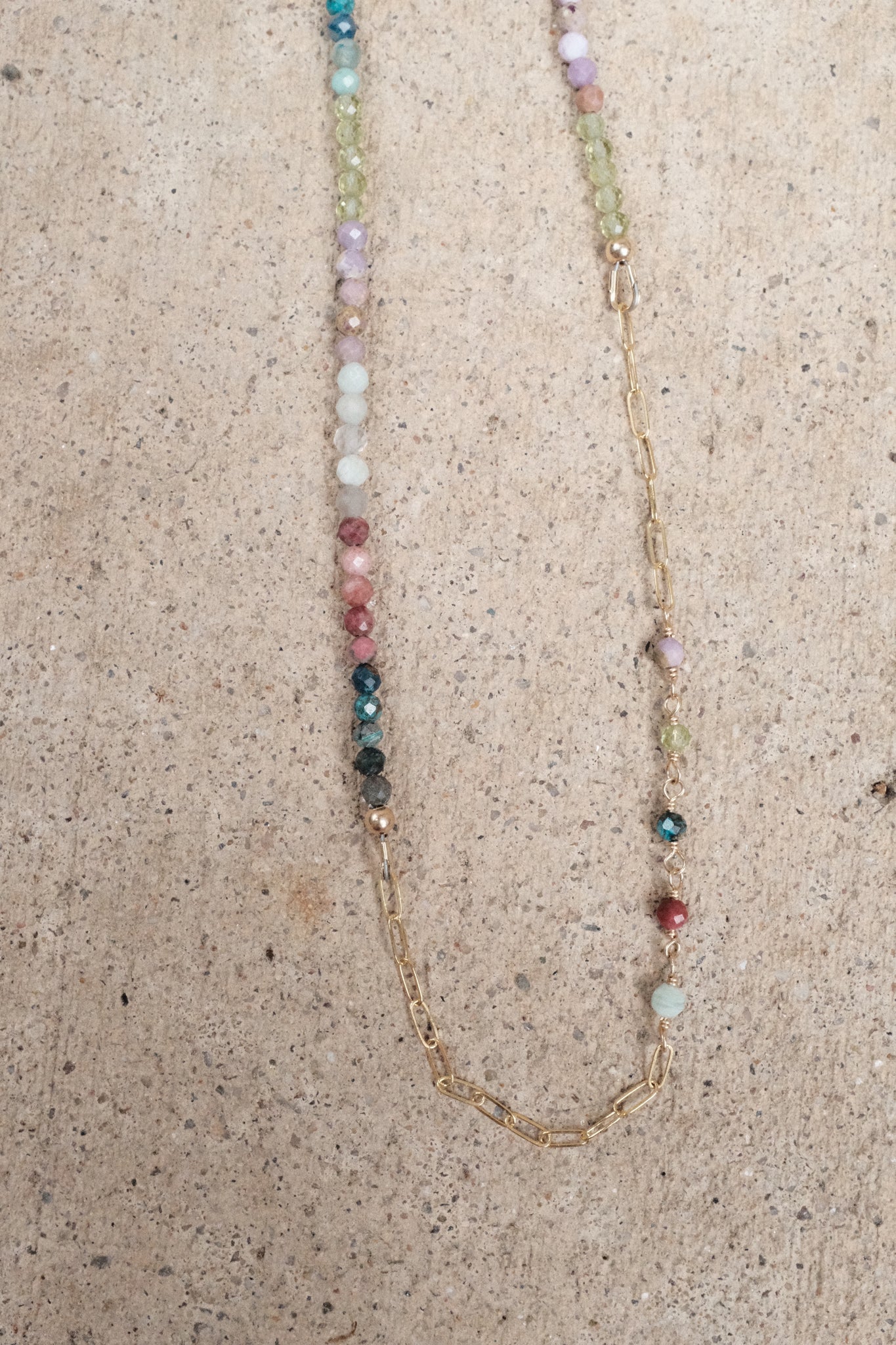 Live In Color - Gemstone Link Necklace