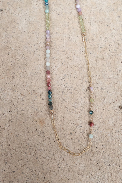 Live In Color - Gemstone Link Necklace
