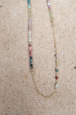 Live In Color - Gemstone Link Necklace