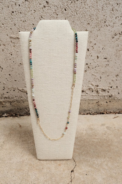 Live In Color - Gemstone Link Necklace