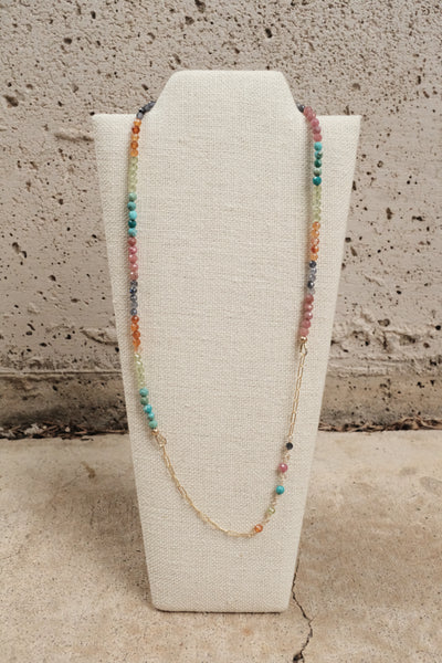 Live In Color - Gemstone Link Necklace