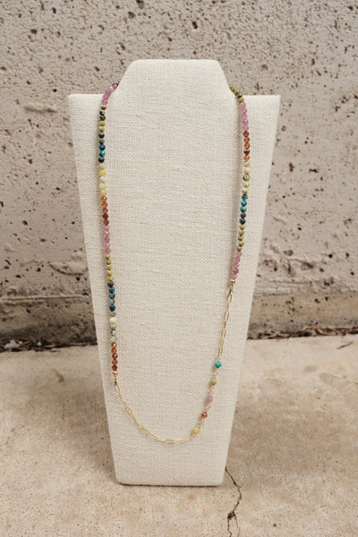 Live In Color - Gemstone Link Necklace