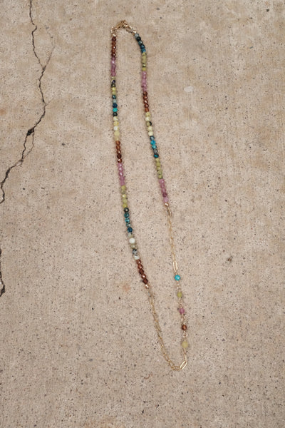 Live In Color - Gemstone Link Necklace