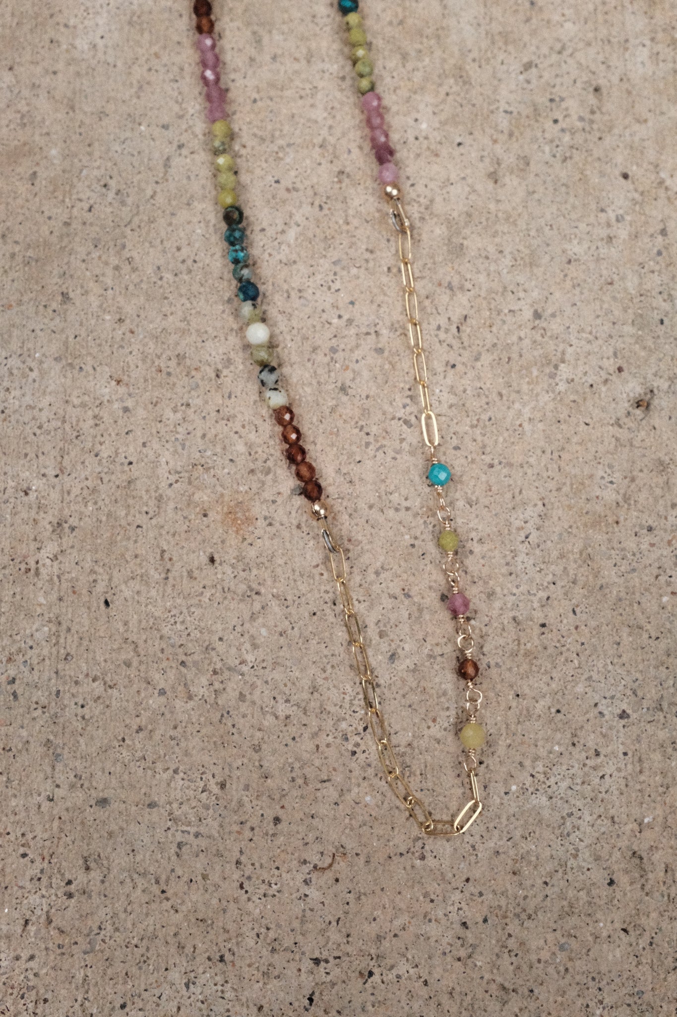 Live In Color - Gemstone Link Necklace