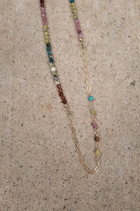 Live In Color - Gemstone Link Necklace