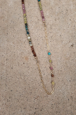 Live In Color - Gemstone Link Necklace