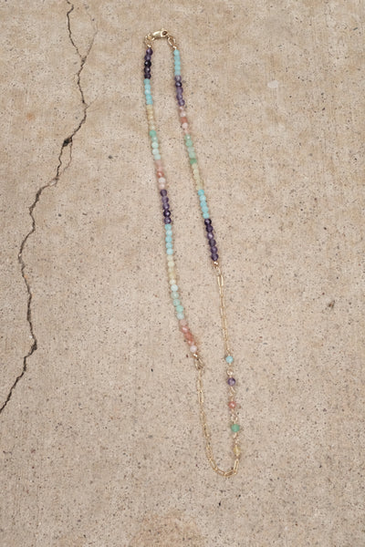 Live In Color - Gemstone Link Necklace