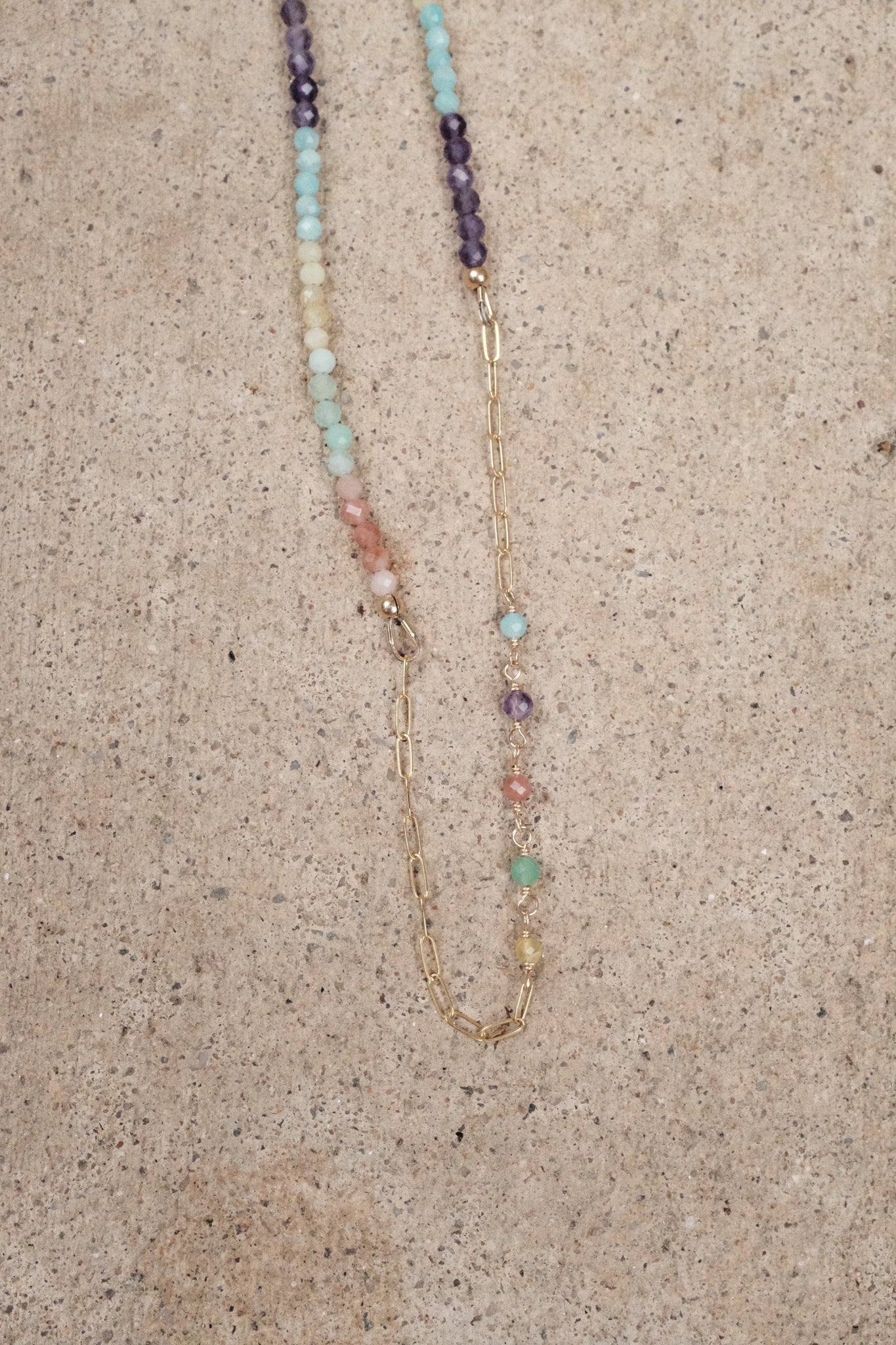 Live In Color - Gemstone Link Necklace