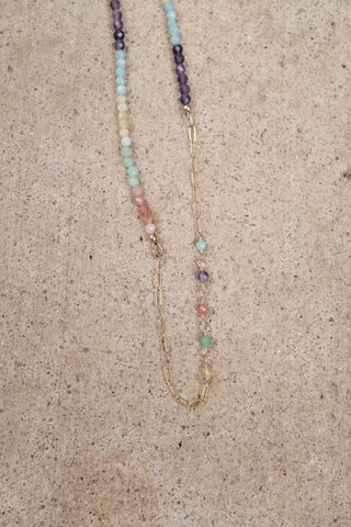 Live In Color - Gemstone Link Necklace