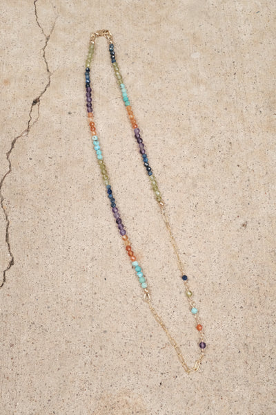 Live In Color - Gemstone Link Necklace