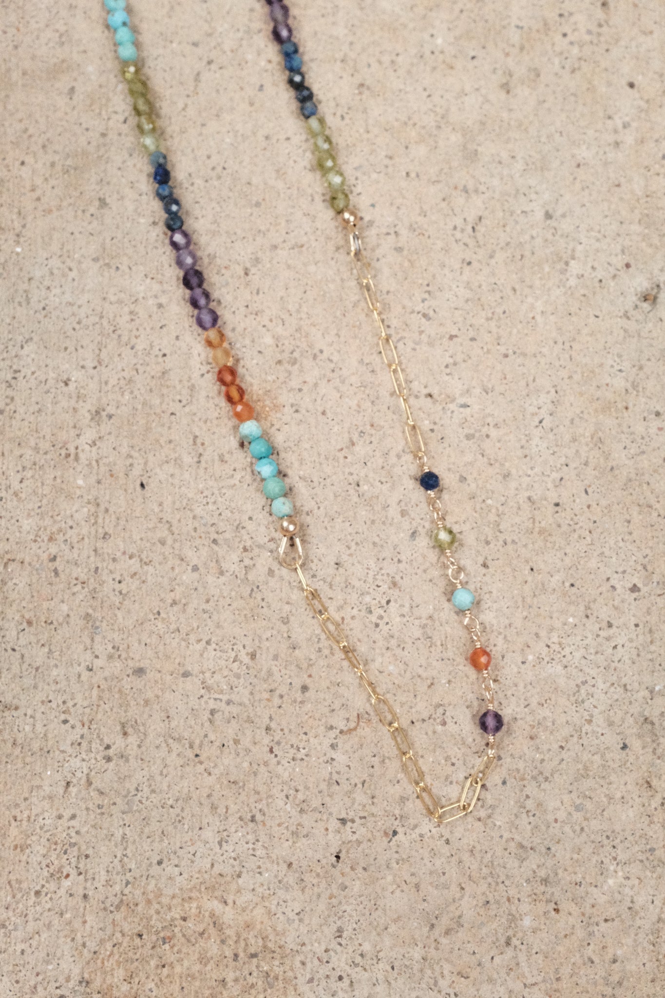 Live In Color - Gemstone Link Necklace
