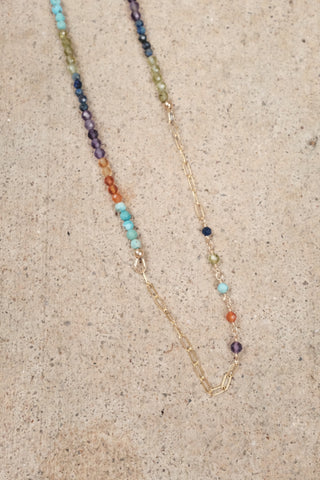Live In Color - Gemstone Link Necklace