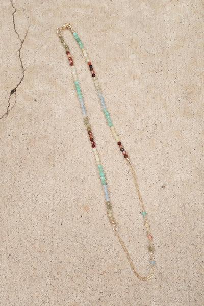 Live In Color - Gemstone Link Necklace