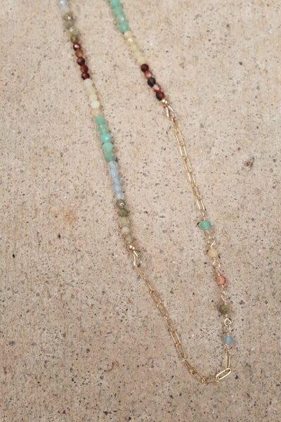 Live In Color - Gemstone Link Necklace