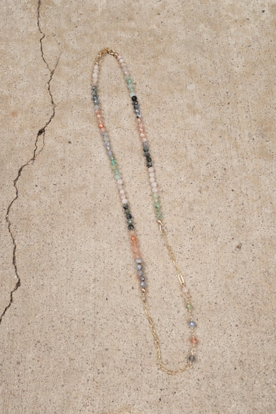 Live In Color - Gemstone Link Necklace
