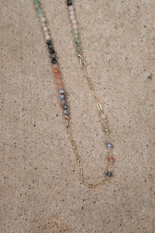 Live In Color - Gemstone Link Necklace