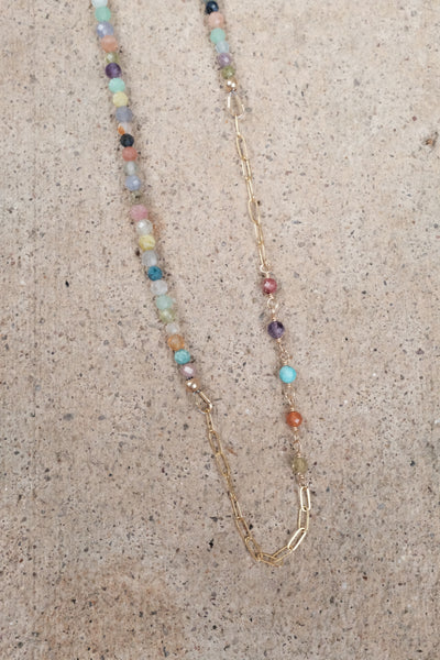 Live In Color - Gemstone Link Necklace